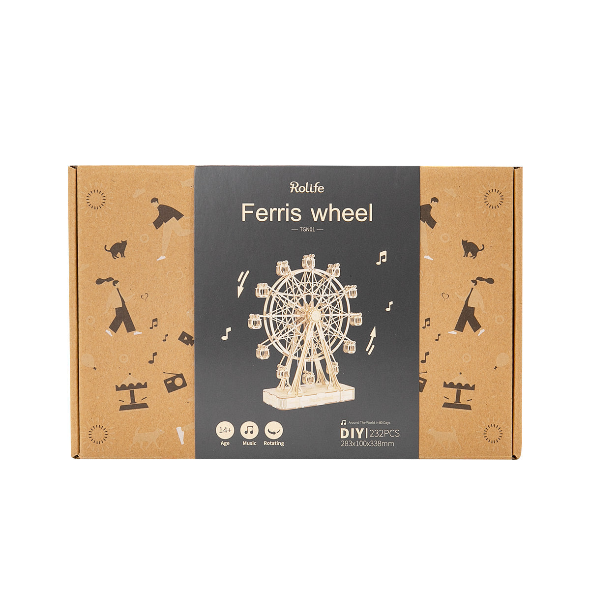 PUUZZLE TGN01 Ferris Wheel Wooden Music Box
