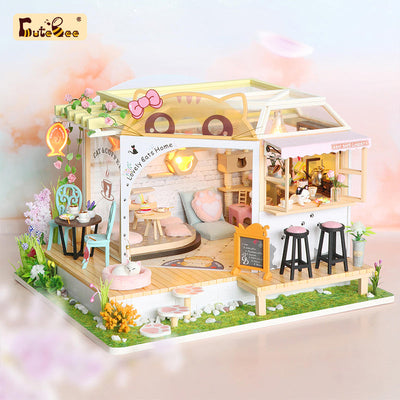 PUUZZLE 1: 24 DIY Dollhouse Kit (Cat Coffee Garden)