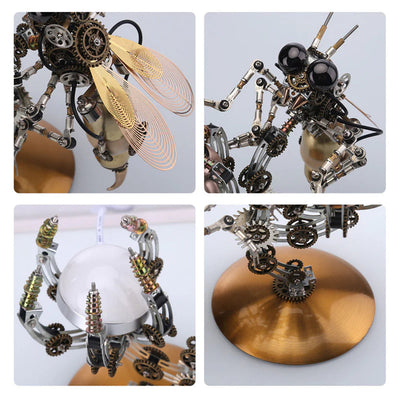 DIY 3D Steampunk Wasp Multiple Scene Model Kit Puzzle with Base-627PCS