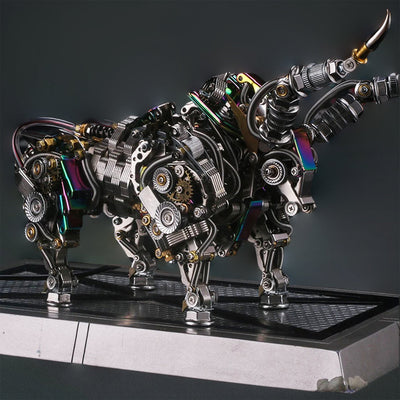 DIY 3D Metal Mechanical Bull Animal Model Assembly Kit 1087Pcs