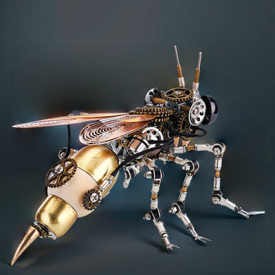 DIY 3D Steampunk Wasp Multiple Scene Model Kit Puzzle with Base-627PCS