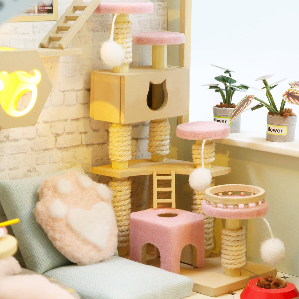 PUUZZLE 1: 24 DIY Dollhouse Kit (Cat Coffee Garden)