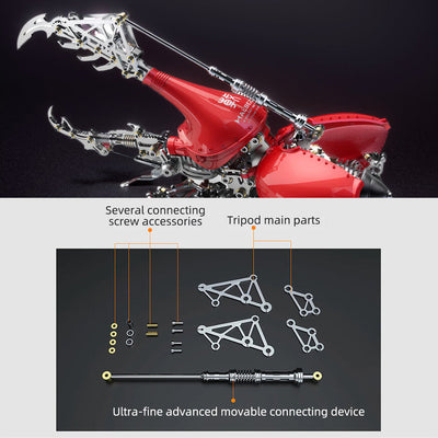 DIY 3D Beetle with Long Horn Metal Model Puzzles Kits