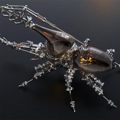 DIY 3D Beetle with Long Horn Metal Model Puzzles Kits