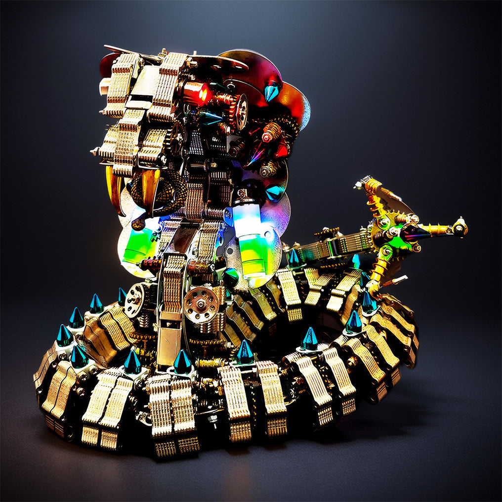 DIY 3D Snake Metal Model Puzzles Building Block Set Toys 1000+PCS