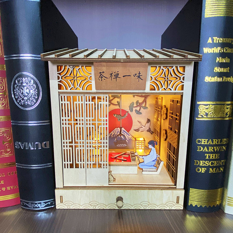 PUUZZLE DIY Booknook Kit( Zen Tea Blindly)