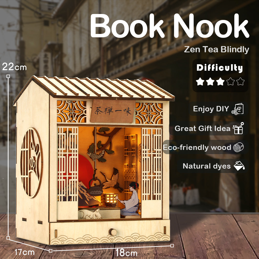 PUUZZLE DIY Booknook Kit( Zen Tea Blindly)