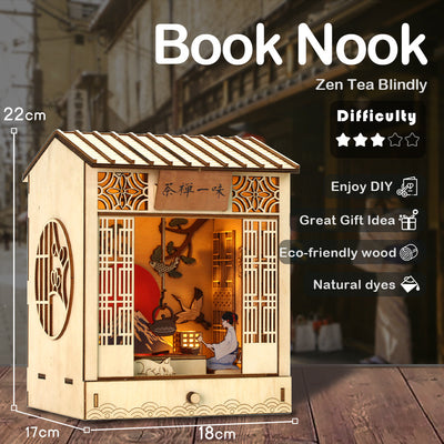 PUUZZLE DIY Booknook Kit( Zen Tea Blindly)