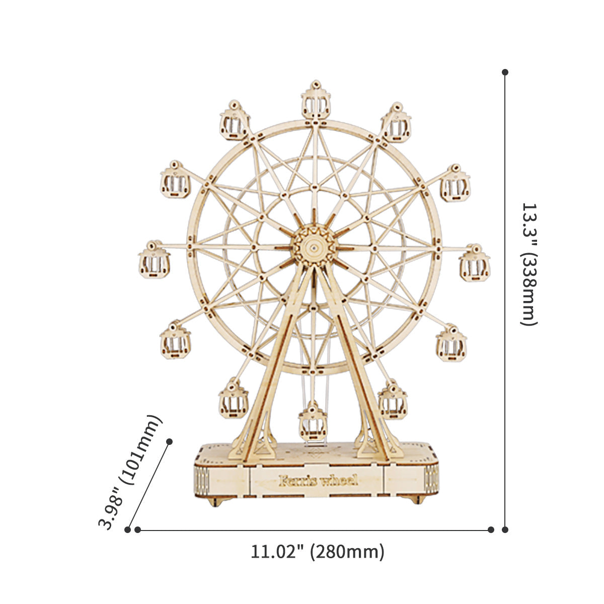 PUUZZLE  TGN01 Ferris Wheel Wooden Music Box