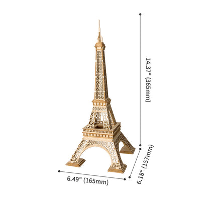 PUUZZLE  Eiffel Tower TG501 Architecture 3D Wooden Puzzle