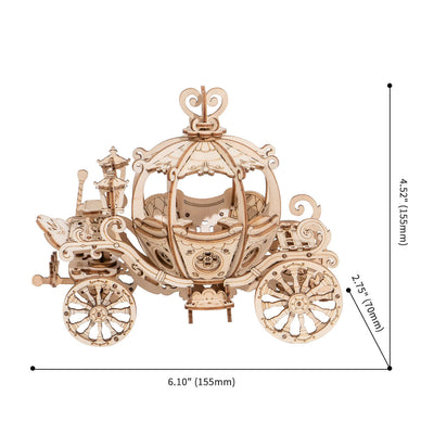 PUUZZLE  Pumpkin Carriage TG302 3D Wooden Puzzle