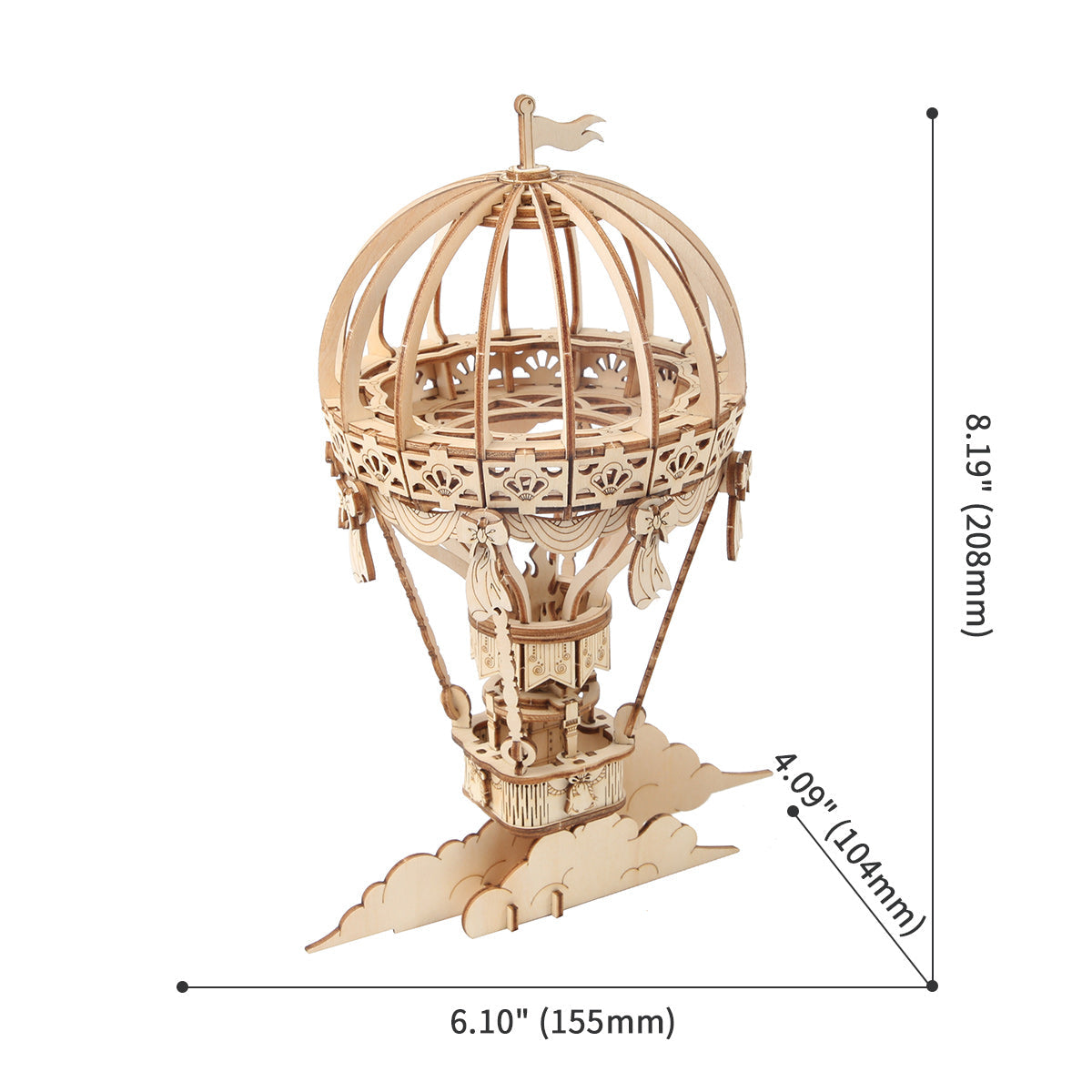 PUUZZLE  Hot Air Balloon TG406 3D Wooden Puzzle