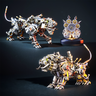 DIY 3D Metal Model Bengal Tiger Kit Puzzles Building Block Set Toys