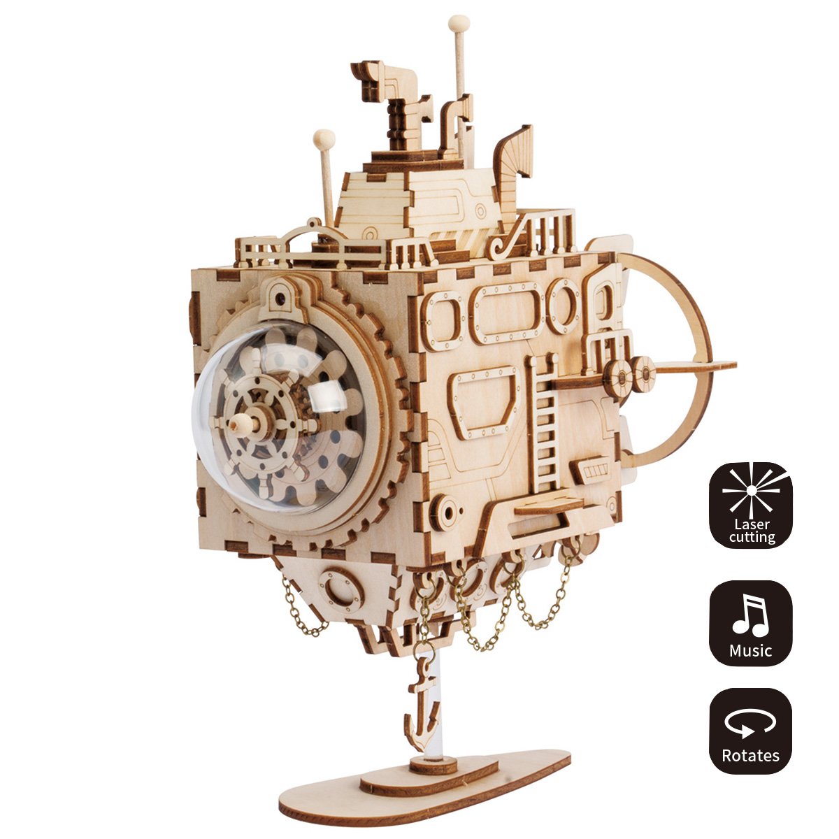 PUUZZLE Submarine AM680 - DIY Steampunk Music Box