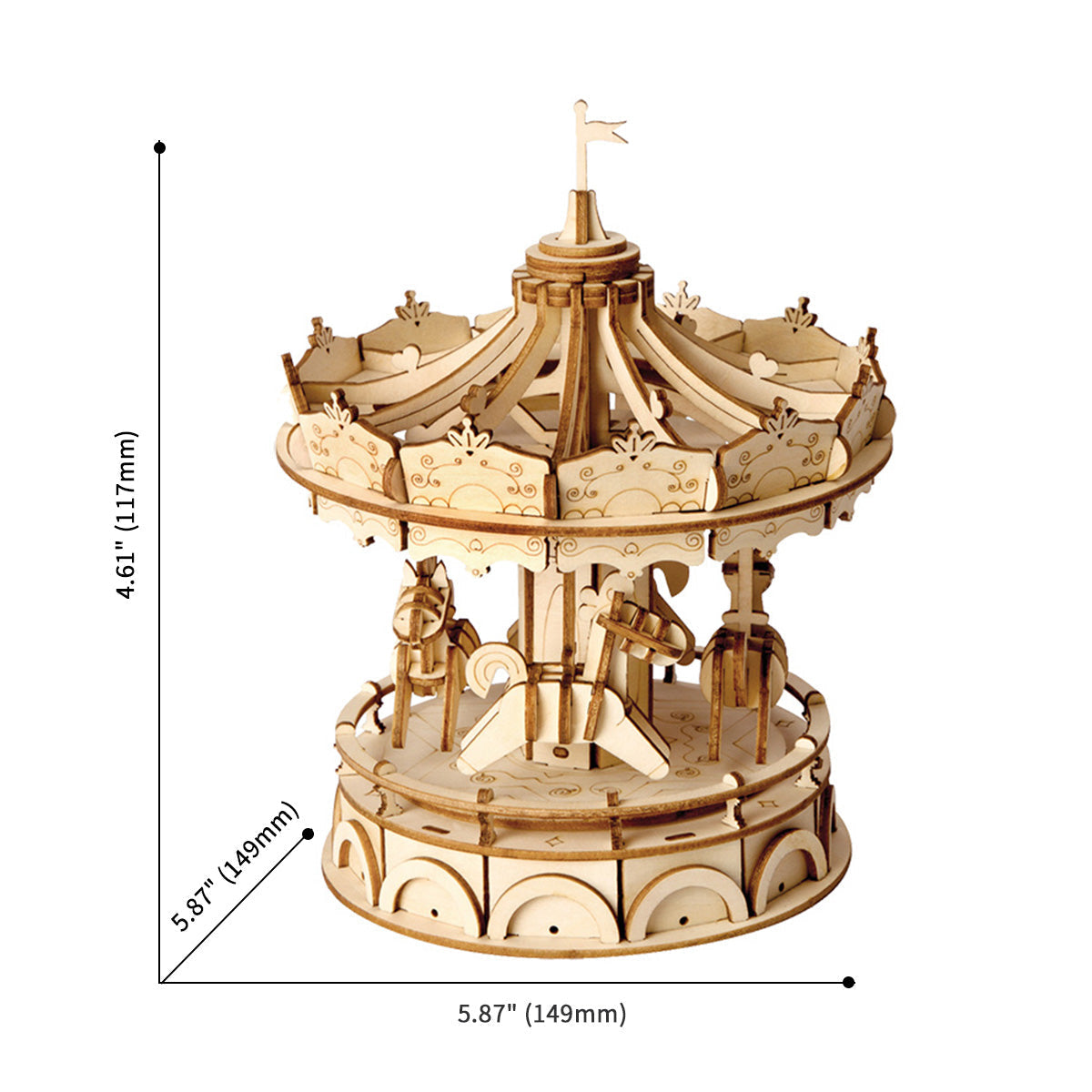 PUUZZLE  Merry-Go-Round TG404 3D Wooden Puzzle