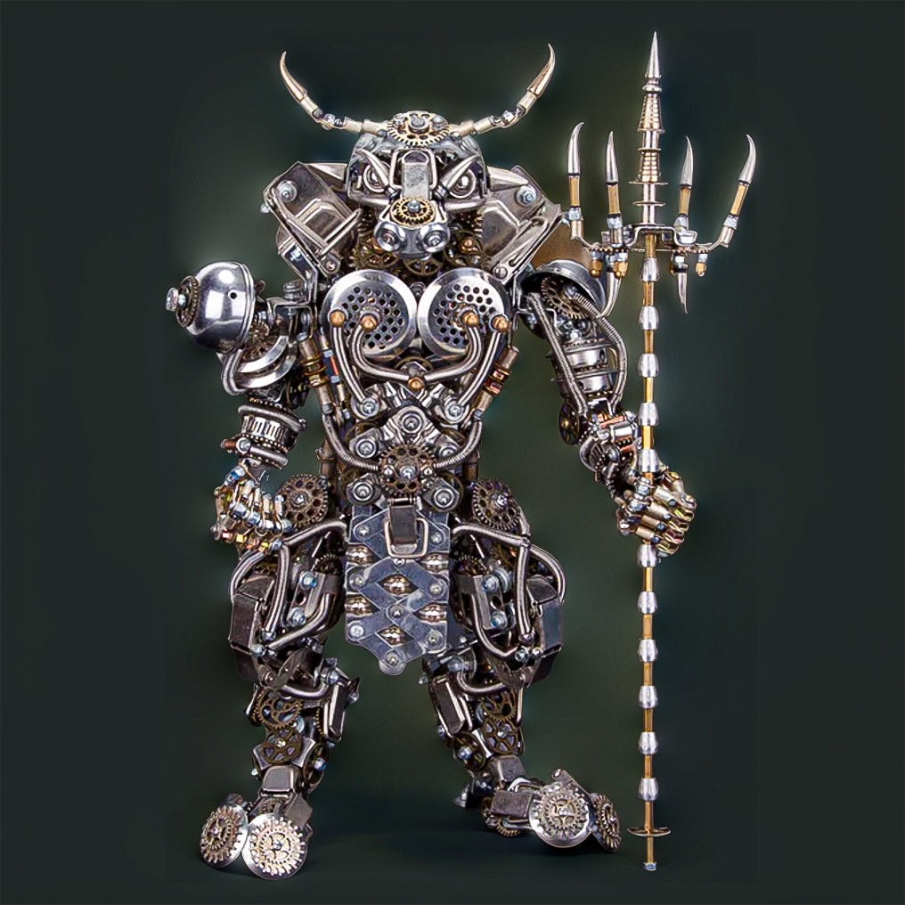 DIY 3D Metal Mechanical Bull-Headed Man Punk Demon Assembly Model 2500+PCS