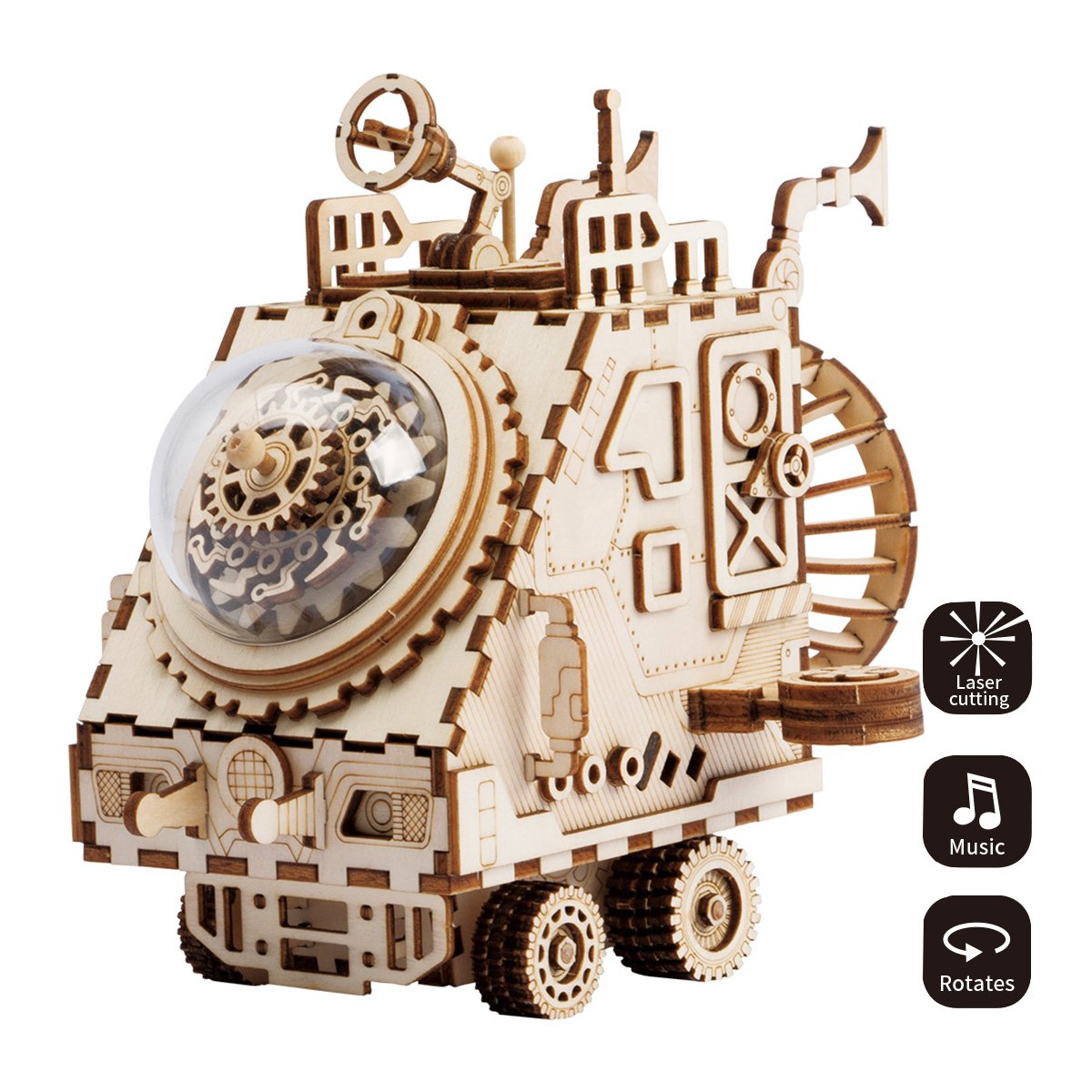 PUUZZLE Spaceship AM681 - DIY Steampunk Music Box