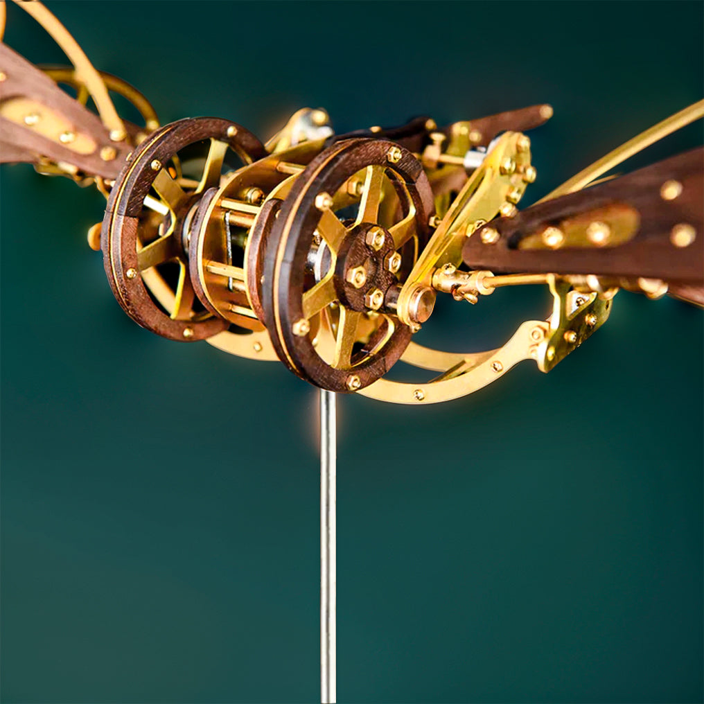 DIY 3D Metal Solid Wood Dynamic Mechanical Aircraft Assembly Model Kit