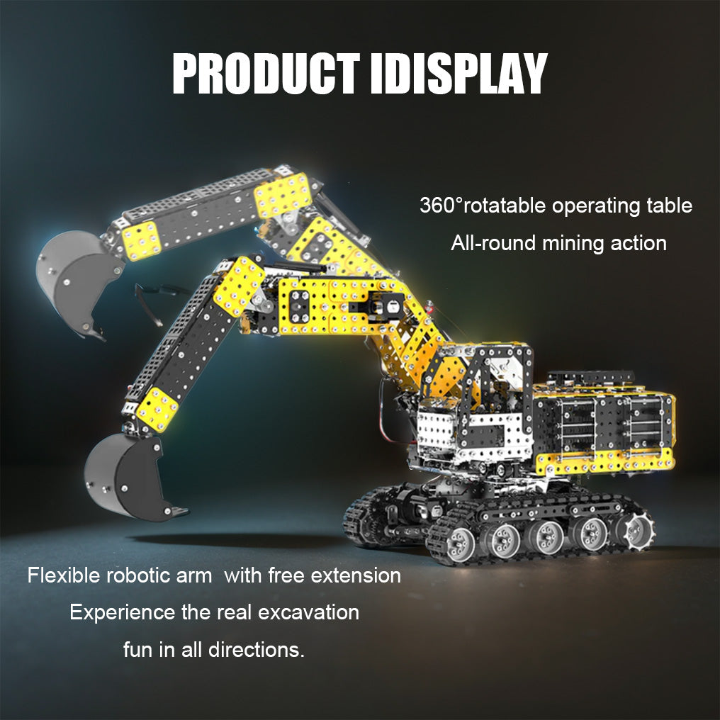 DIY 3D Metal Simulation of Alloy RC Excavator 2.4G 12CH Model Puzzle Kit-2544PCS