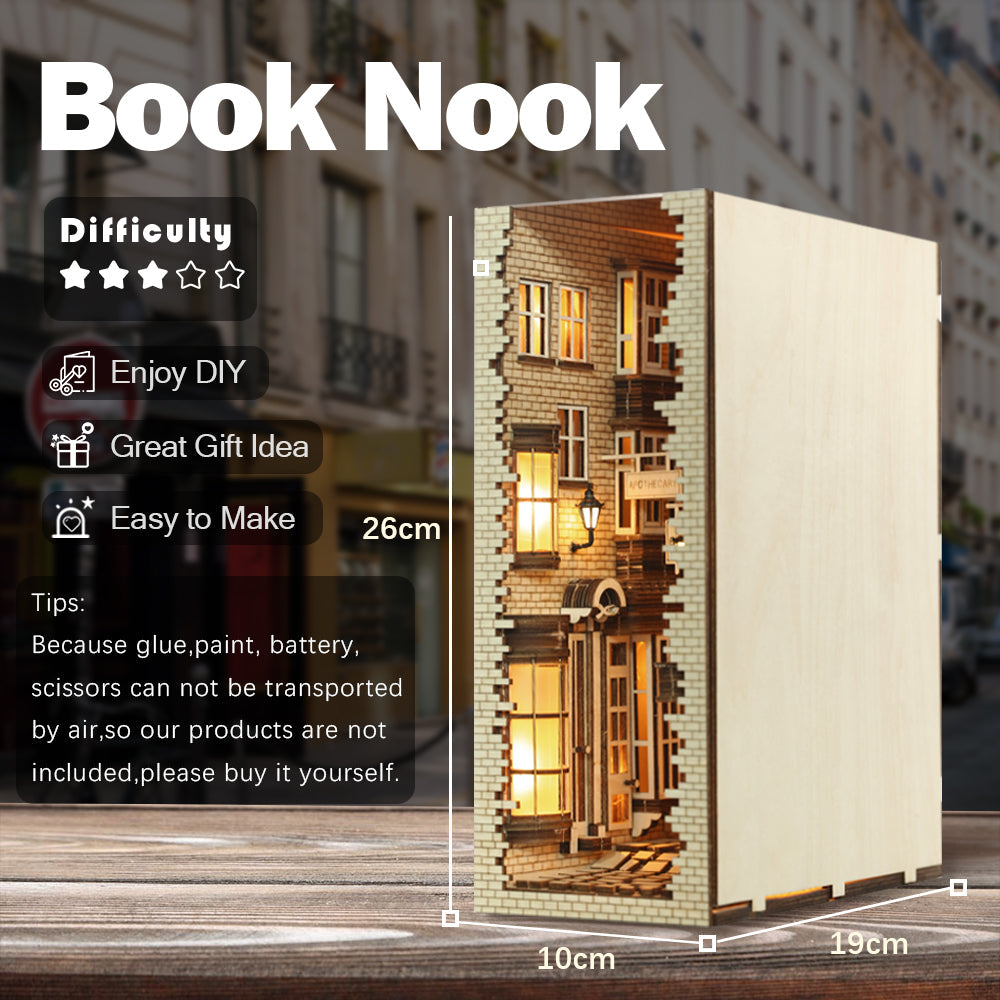 PUUZZLE DIY Booknook Kit(Mysterious Ancient Street)