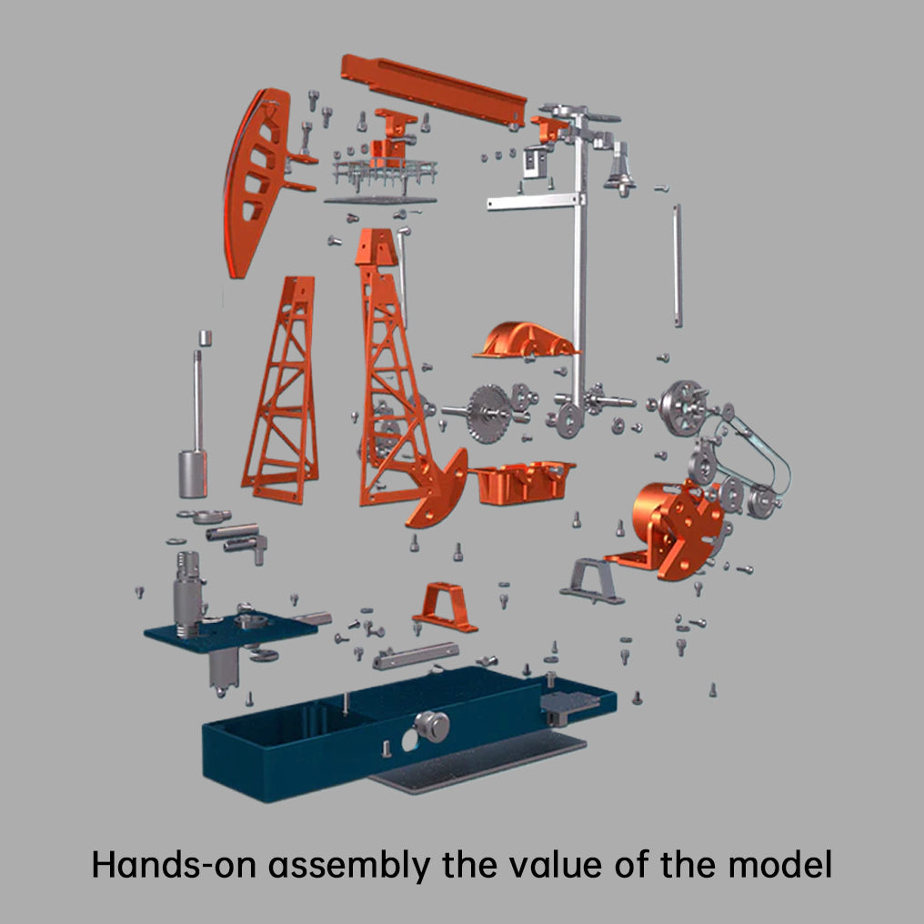 DIY Educational 3D Metal Oilfield Working Equipment with Pumping Unit that Works