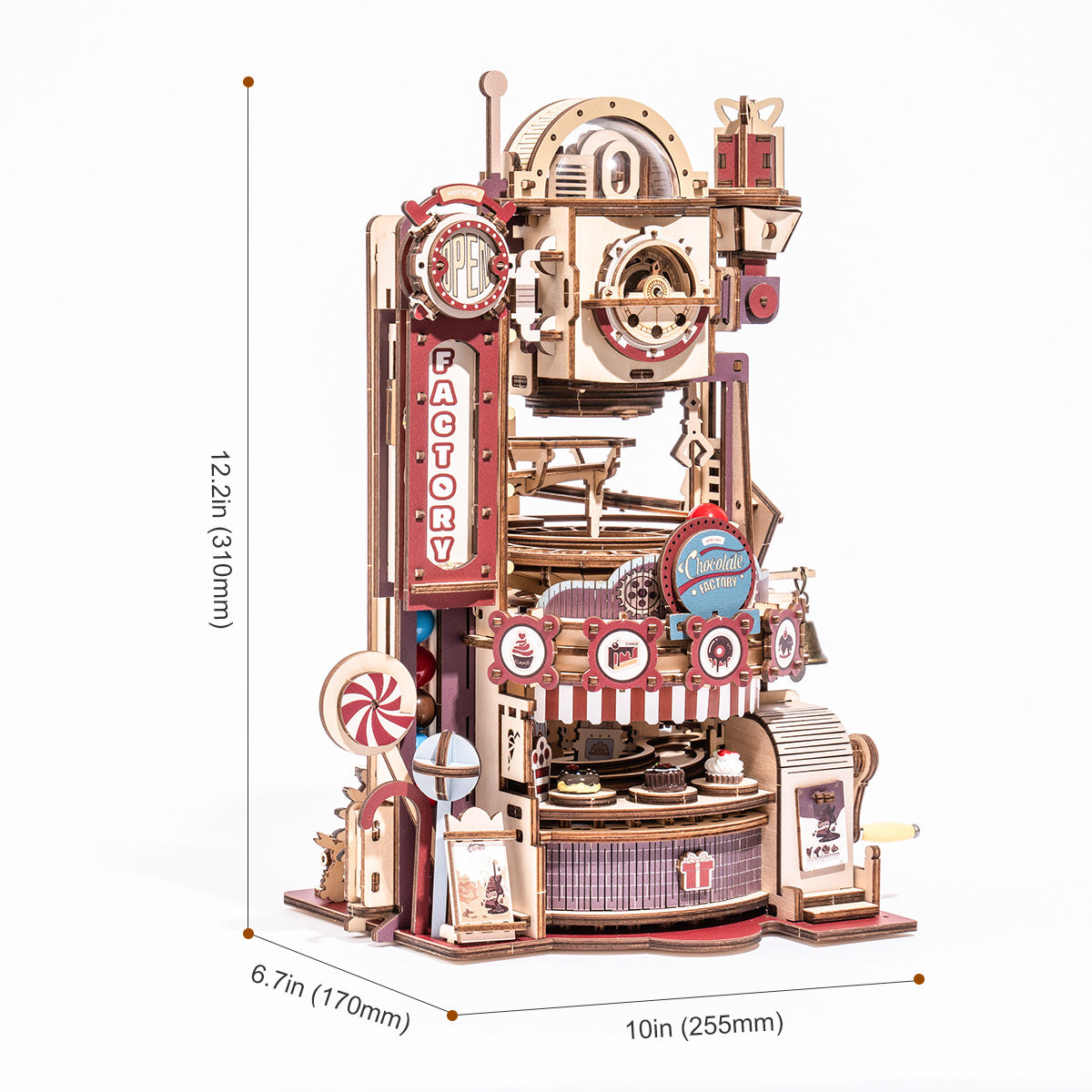 PUUZZLE Chocolate Factory Marble Run 3D Wooden Puzzle LGA02