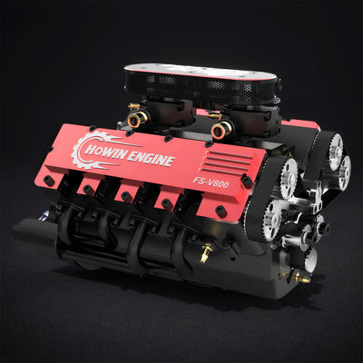 DIY V8 Engine Model That Run 28cc Gasoline/Nitro Engine KIT FS-V800