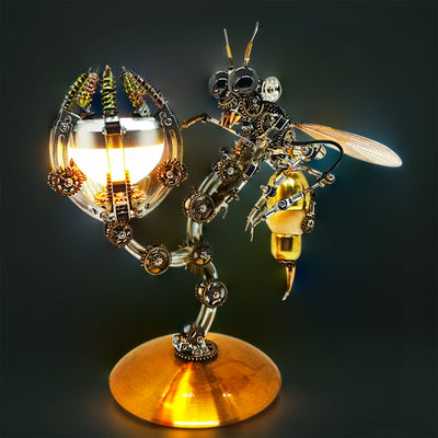 DIY 3D Steampunk Wasp Multiple Scene Model Kit Puzzle with Base-627PCS