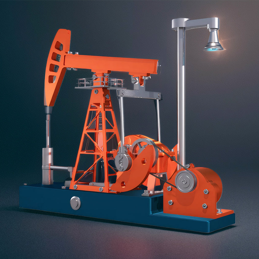 DIY Educational 3D Metal Oilfield Working Equipment with Pumping Unit that Works