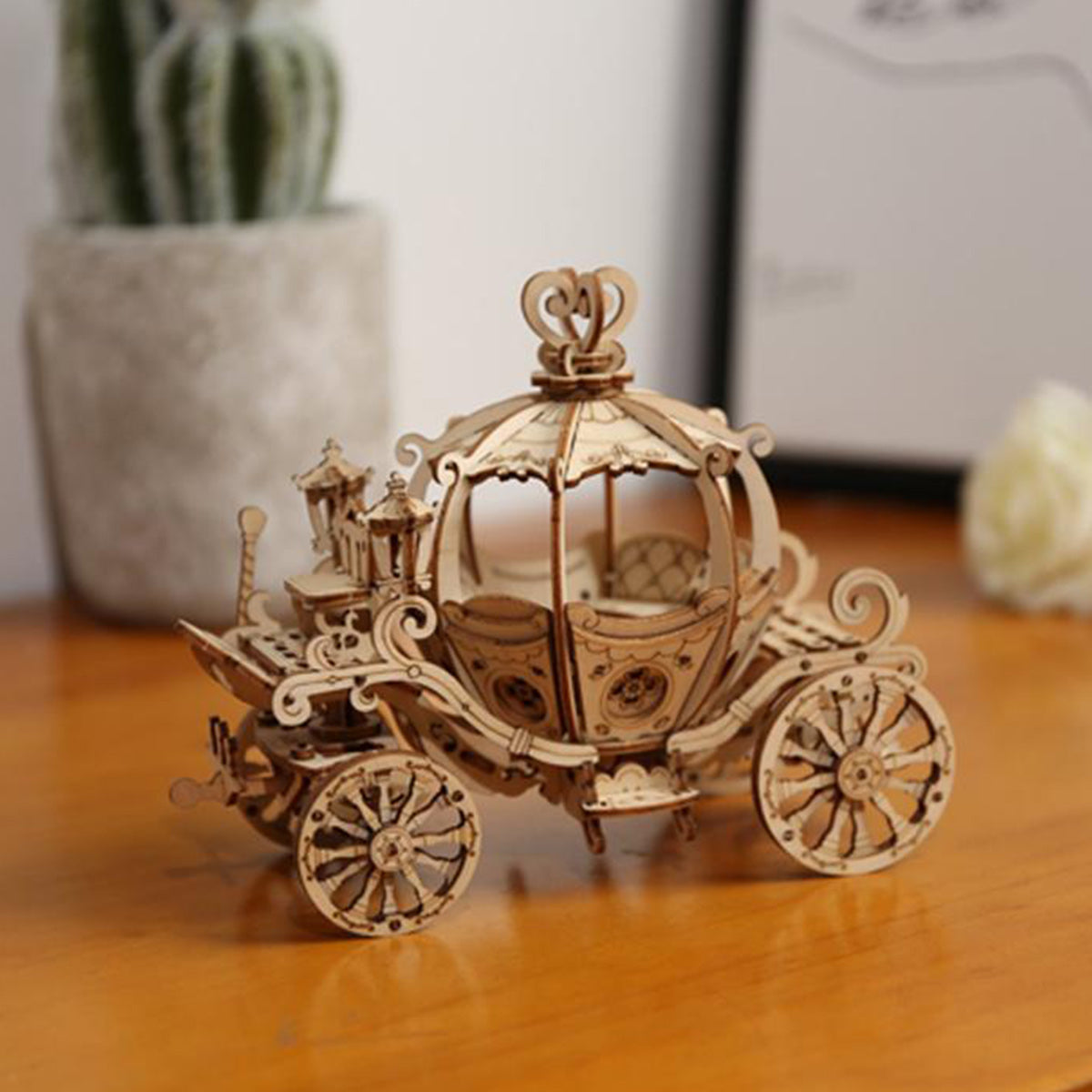 PUUZZLE  Pumpkin Carriage TG302 3D Wooden Puzzle