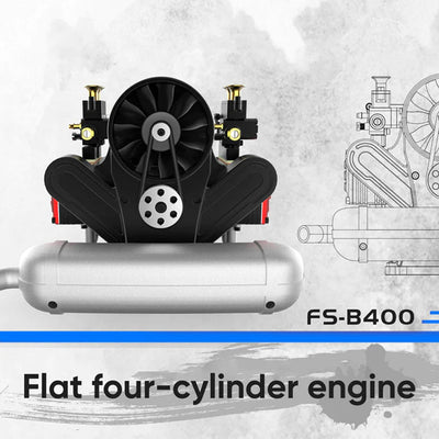 DIY 4 Cylinder Four-Stroke 14cc Nitro H4 Engine Model Kit FS-B400