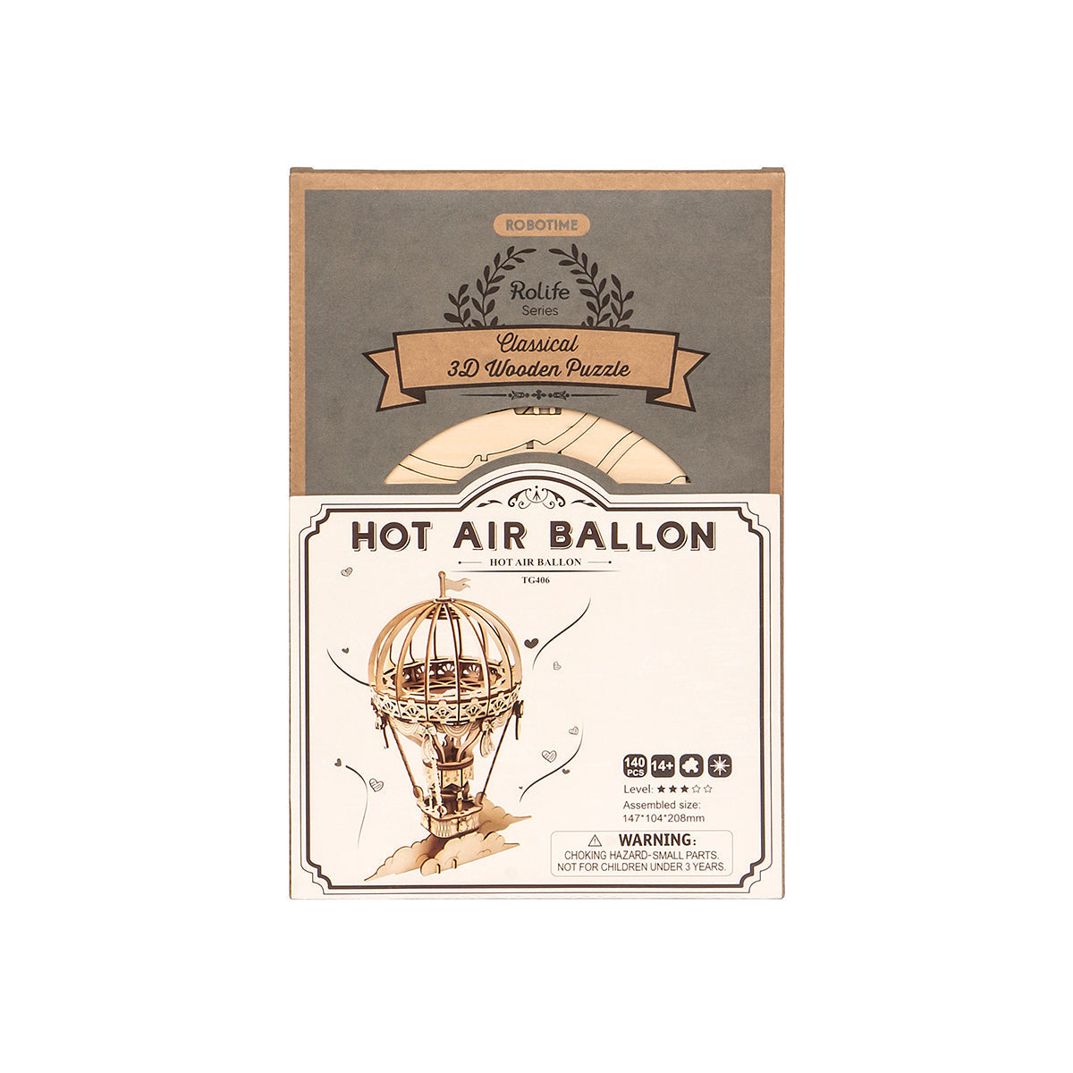 PUUZZLE  Hot Air Balloon TG406 3D Wooden Puzzle