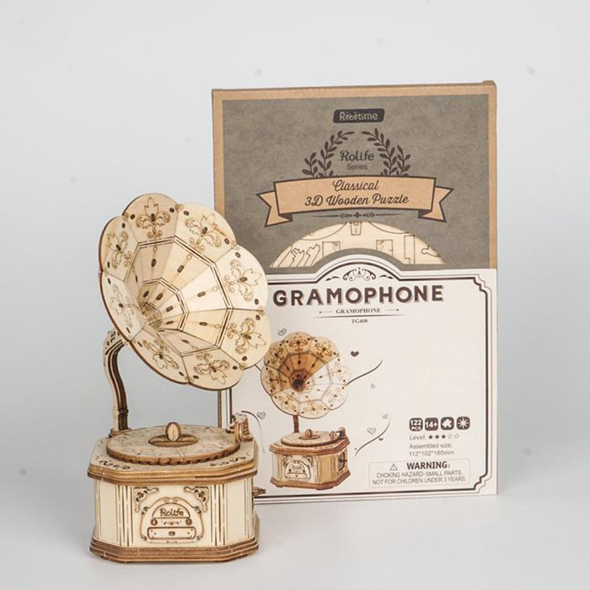 PUUZZLE  Gramophone TG408 3D Wooden Puzzle