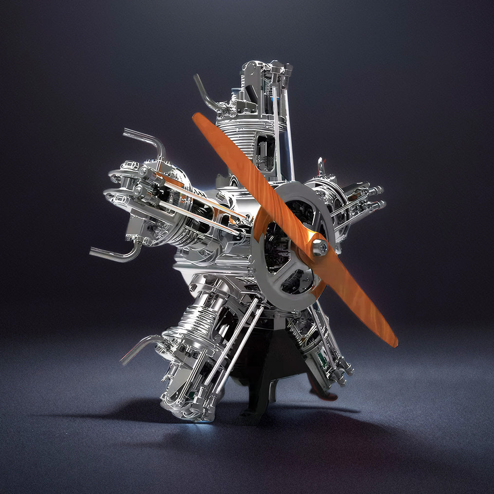 PUUZZLE™ | DIY 1/6 Full Metal 5 Cylinder Radial Engine Model Kit