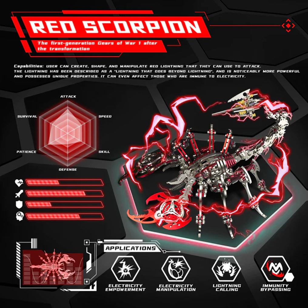 DIY 3D Scorpion Metal Model  Puzzles Building Block Set Toys