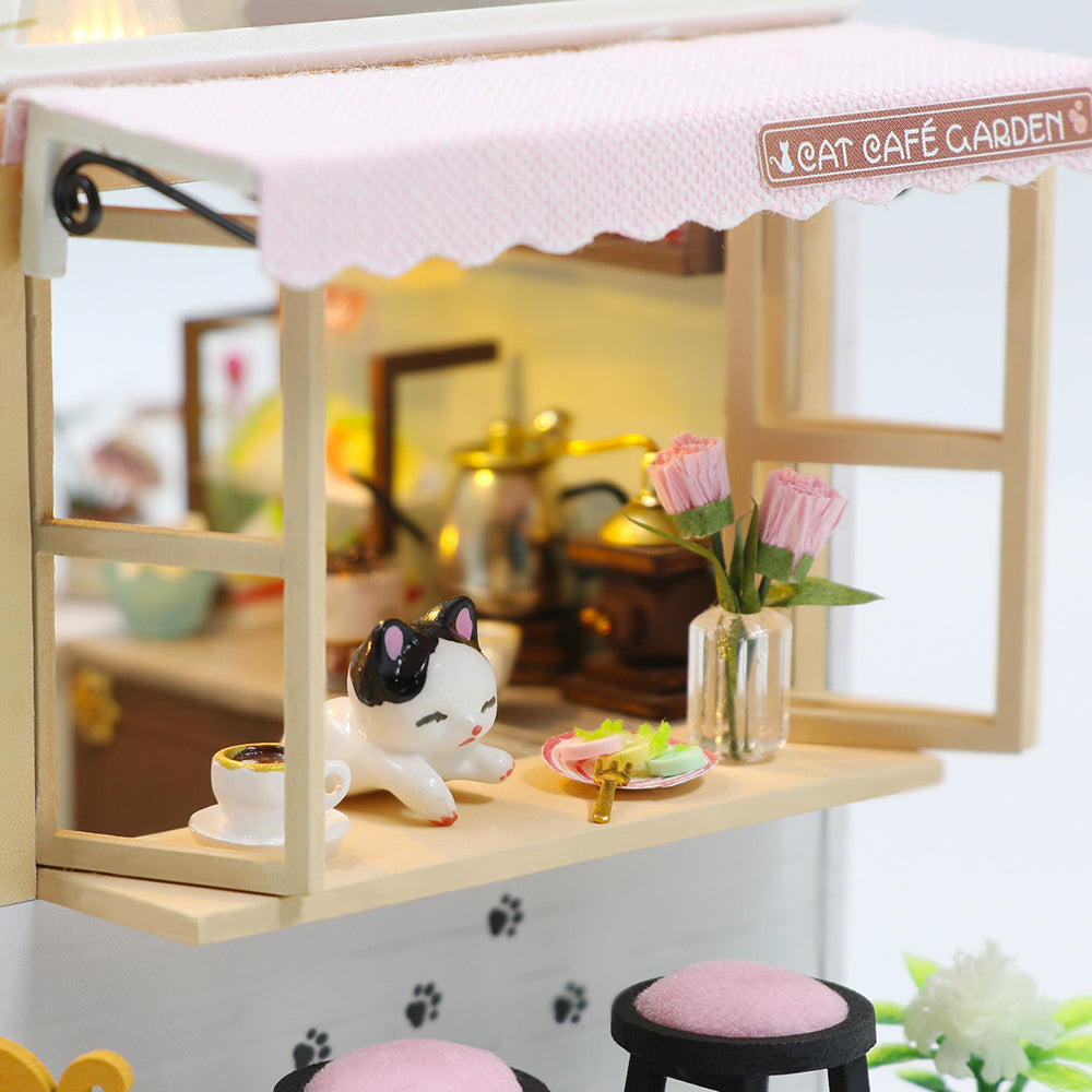 PUUZZLE 1: 24 DIY Dollhouse Kit (Cat Coffee Garden)