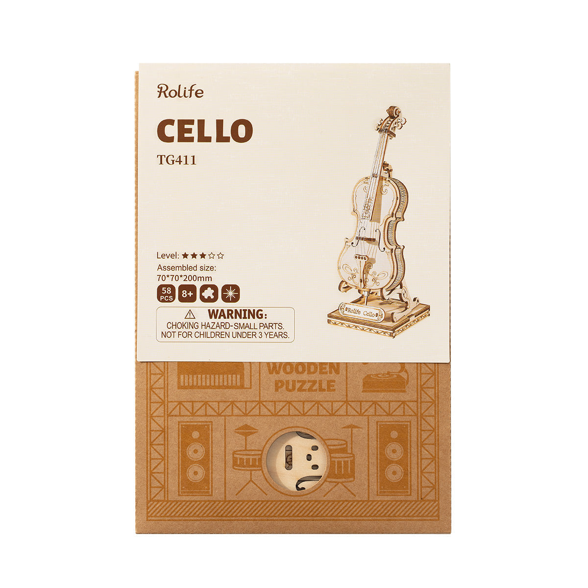 PUUZZLE  Cello TG411 3D Wooden Puzzle