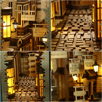 PUUZZLE DIY Booknook Kit(Mysterious Ancient Street)