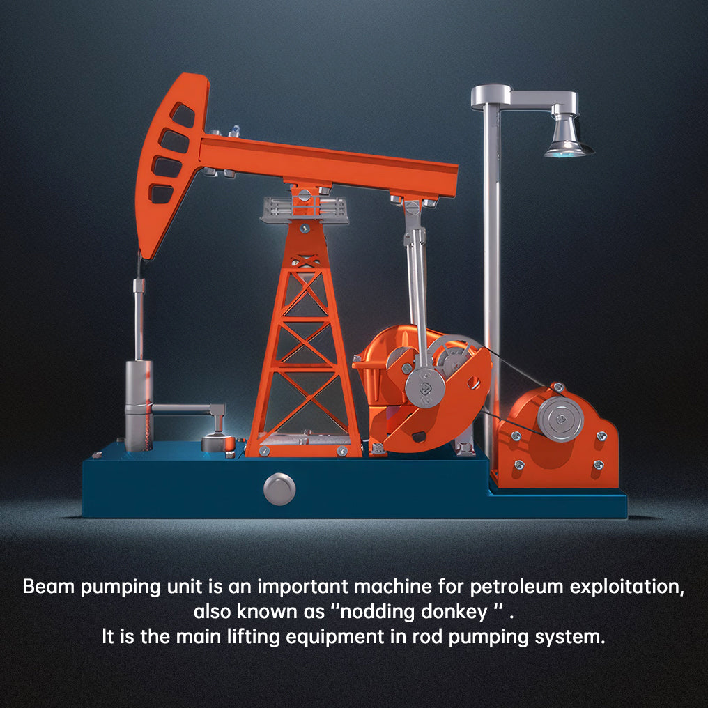 DIY Educational 3D Metal Oilfield Working Equipment with Pumping Unit that Works