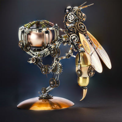 DIY 3D Steampunk Wasp Multiple Scene Model Kit Puzzle with Base-627PCS