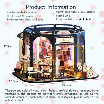 PUUZZLE 1:24 Dollhouse Kit (Book Cafe)