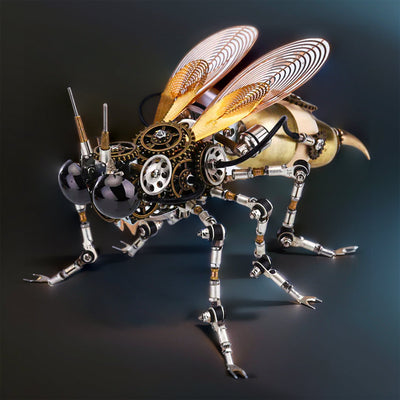 DIY 3D Steampunk Wasp Multiple Scene Model Kit Puzzle with Base-627PCS