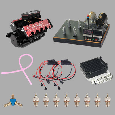 DIY V8 Engine Model With Starter Kit That Run 28cc Gasoline/Nitro Engine KIT FS-V800