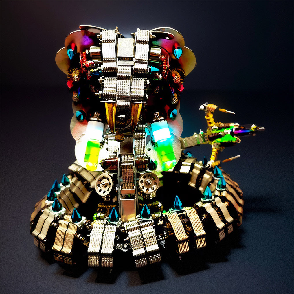 DIY 3D Snake Metal Model Puzzles Building Block Set Toys 1000+PCS