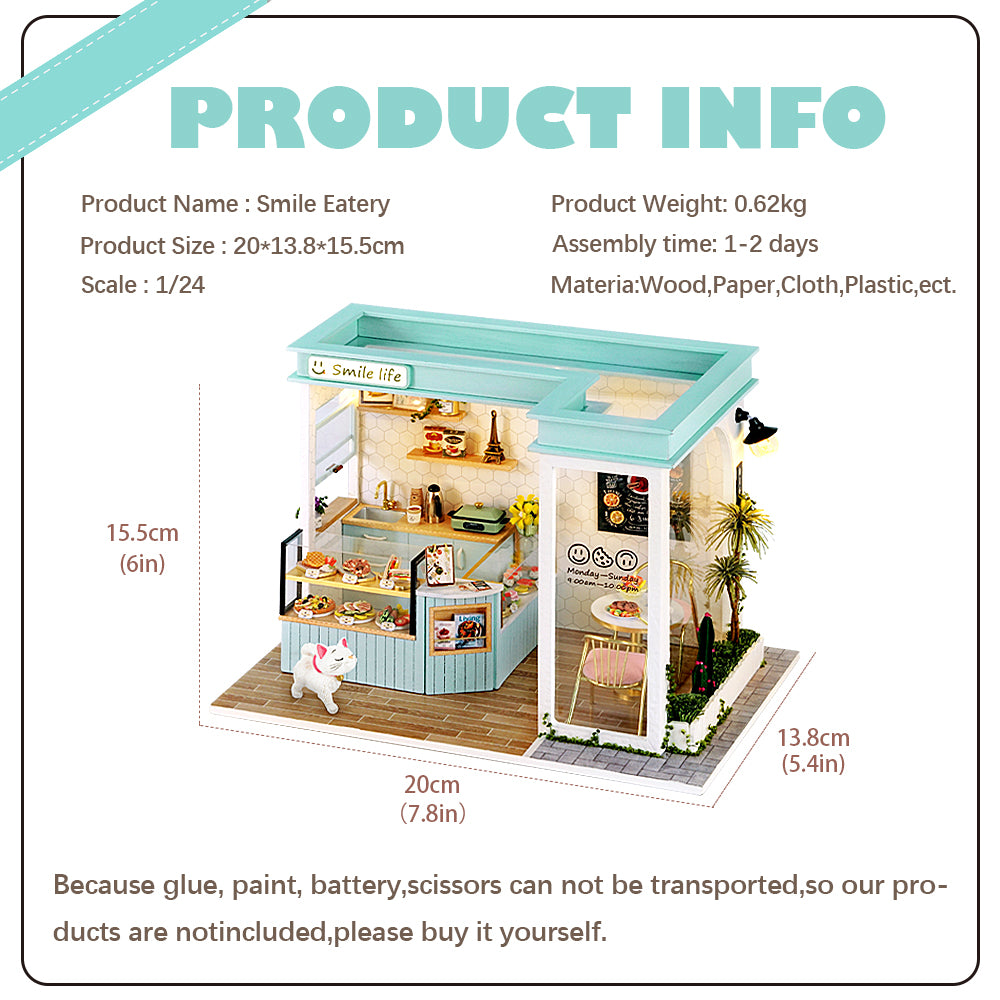 PUUZZLE 1: 24 DIY Dollhouse Kit (Happy Shop Series)