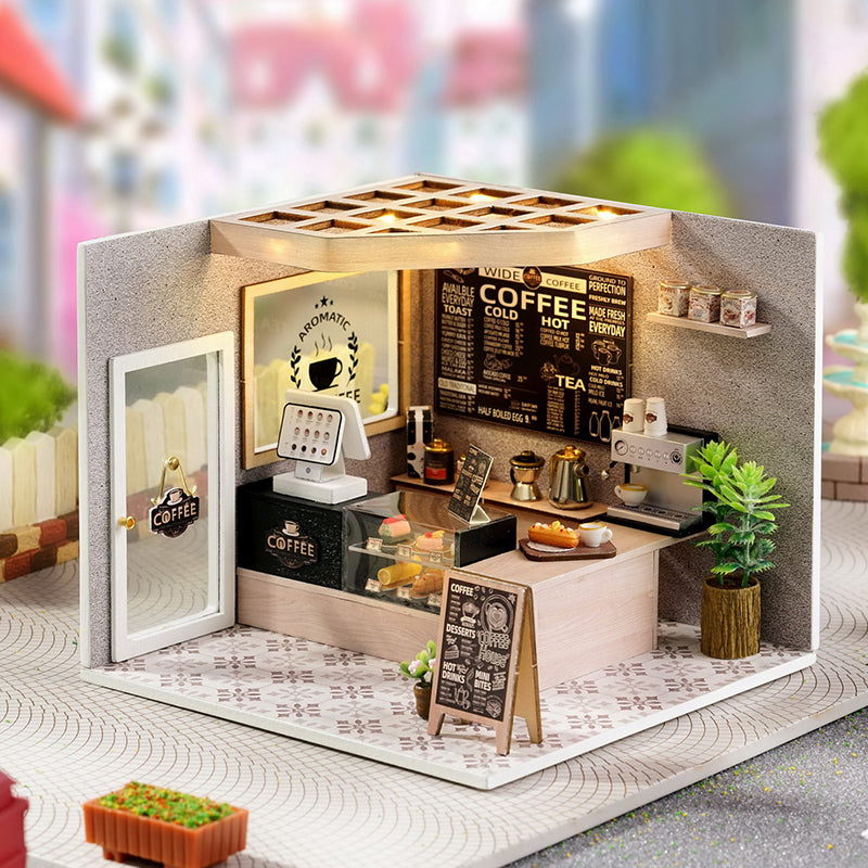 PUUZZLE 1: 24 DIY Dollhouse Kit (Leisurely coffee shop)