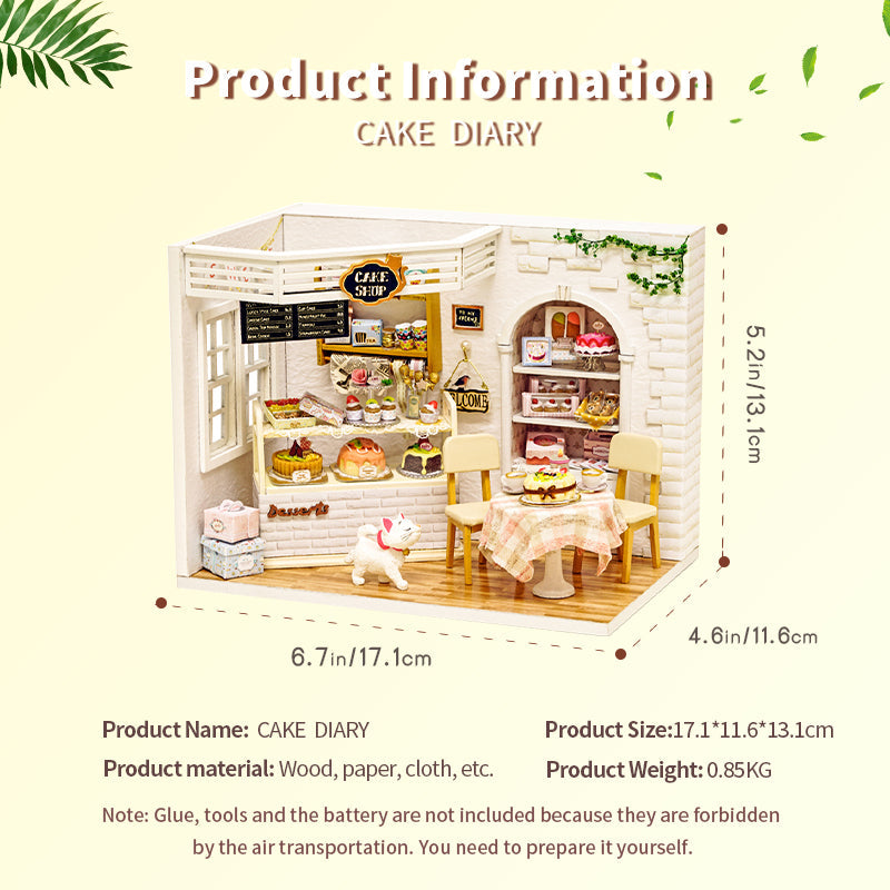 PUUZZLE 1:24 DIY Dollhouse Kit (Cake Diary)