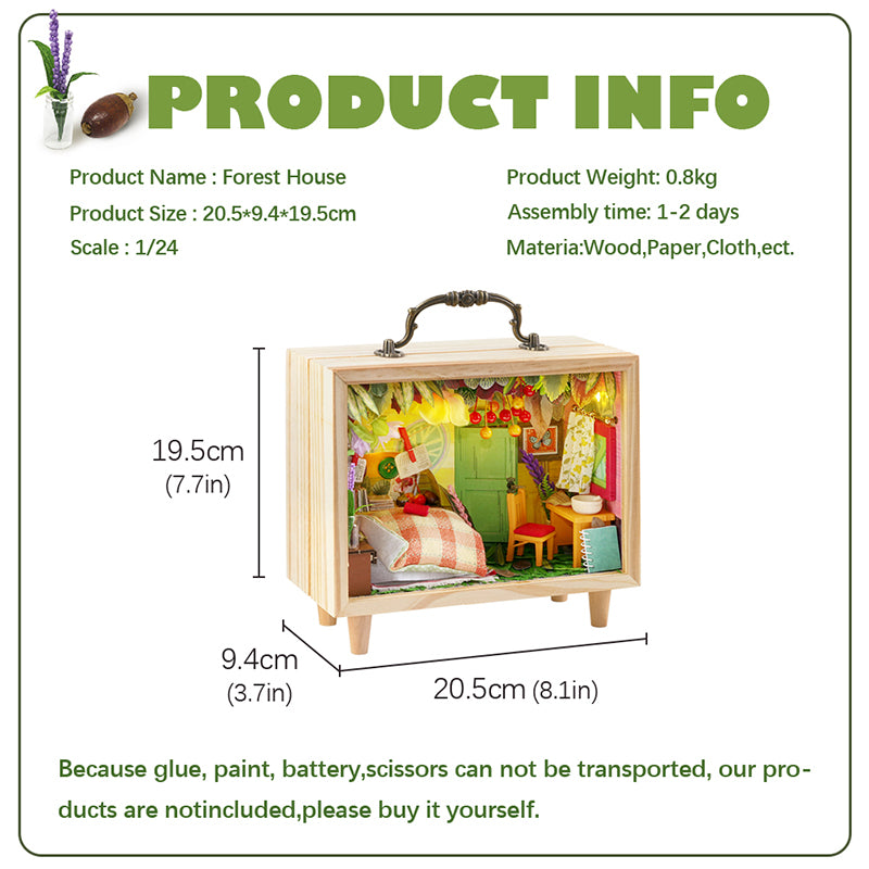 PUUZZLE 1: 24 DIY Dollhouse Kit (Small wooden box 2)