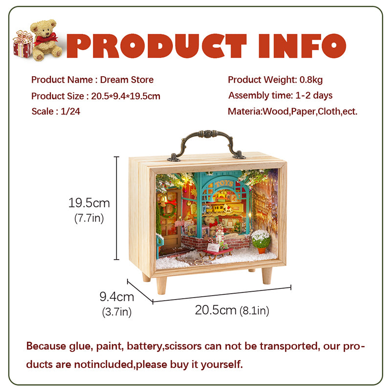 PUUZZLE 1: 24 DIY Dollhouse Kit (Small wooden box 2)