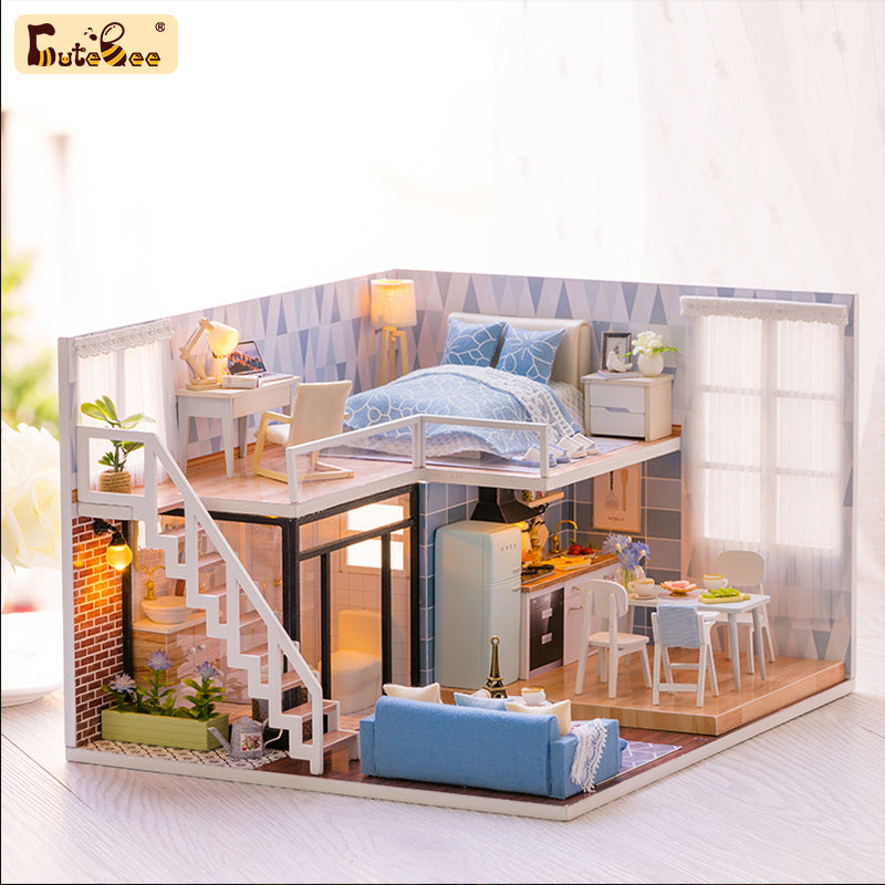 PUUZZLE 1: 24 DIY Dollhouse Kit (Blue Time)